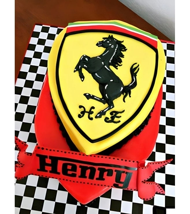 Ferrari Insignia Shield Cake 3, Ferrari Cakes