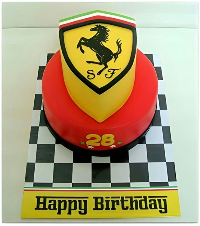 Ferrari Insignia Shield Tiered Cake