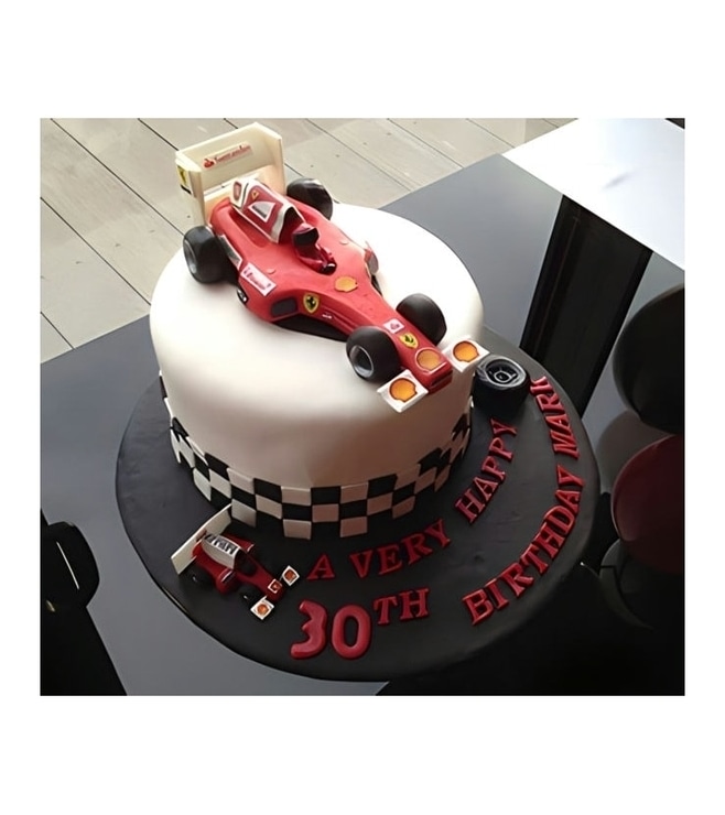 Tiered Ferrari F1 Cake 2, Ferrari Cakes