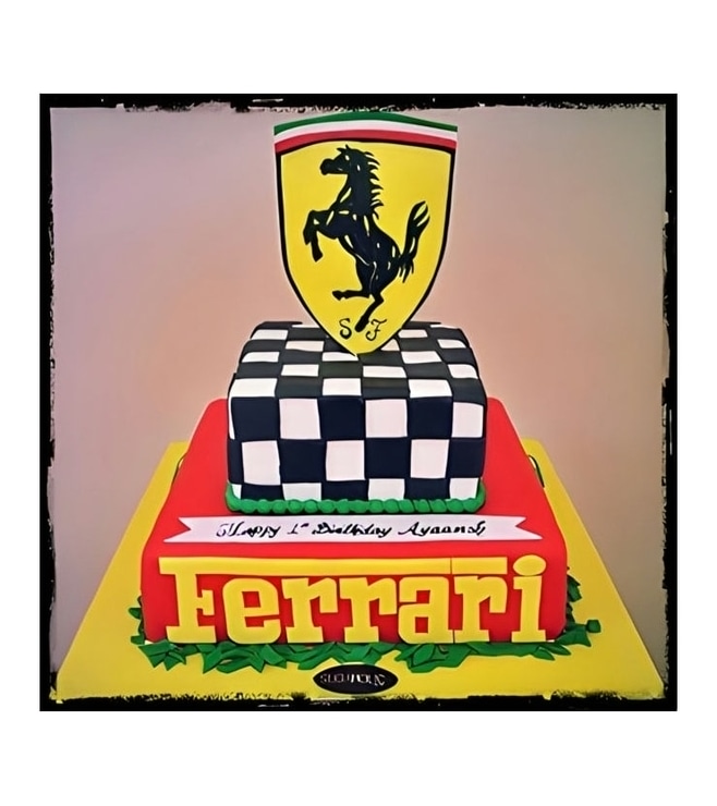 Ferrari Mounted Insignia Cake