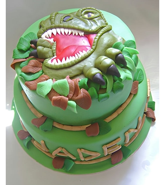 Raptor Tiered Cake, Dinosaur Cakes