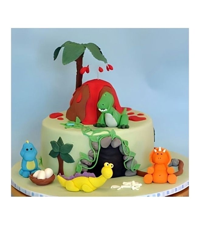 Cutesy Dino Cake, Dinosaur Cakes