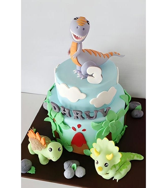 Baby Dino Figurine Cake, Dinosaur Cakes