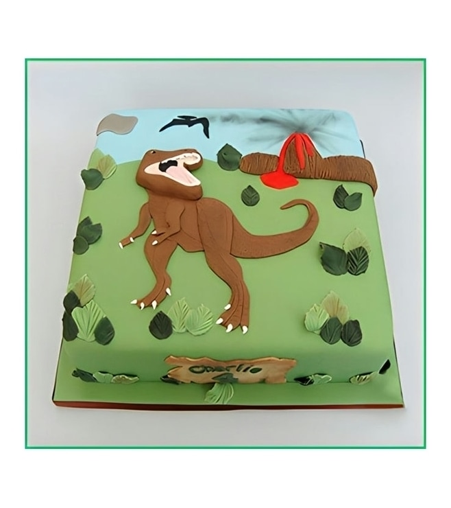 Jurassic Era Sheet Cake