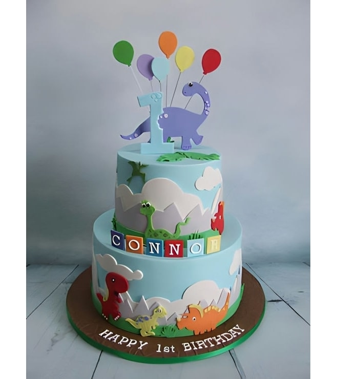 First Birthday Dinosaur Cake