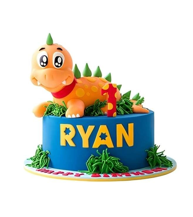 First Birthday Dinosaur Cake 2, Dinosaur Cakes