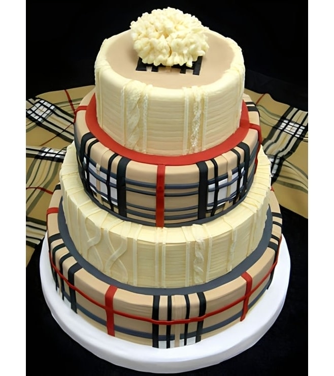 Burberry Tiered Cake, Designer Cakes