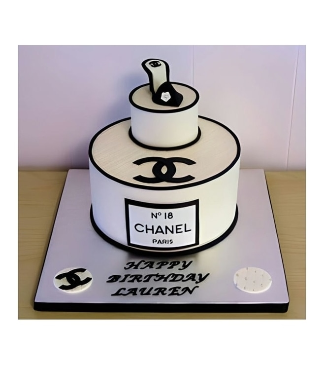 Chanel Black & White Shoe Cake, Designer Cakes