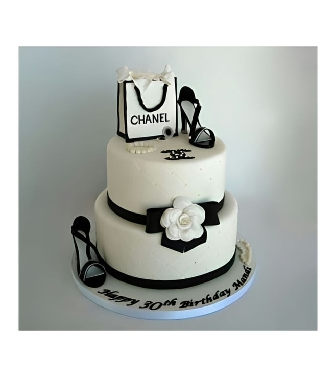 Chanel Shoes & Shopping Bag Cake, Designer Cakes