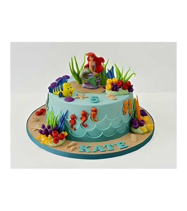 Ariel & Flounder On The Reef Cake
