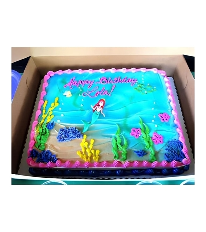 The Little Mermaid Sheet Cake