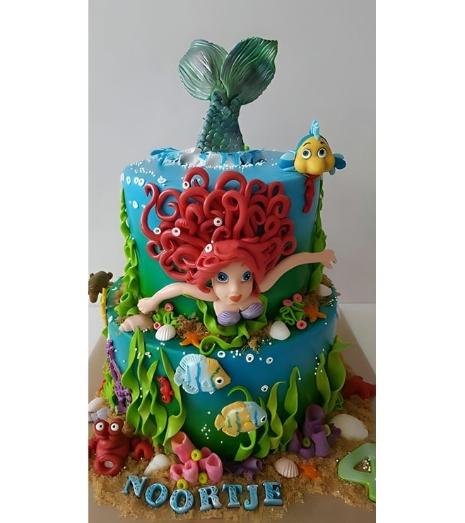 Diving Ariel Cake 2, Ariel Little Mermaid