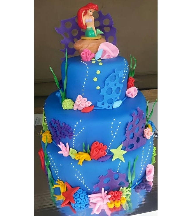 Little Mermaid Tiered Reef Cake 2