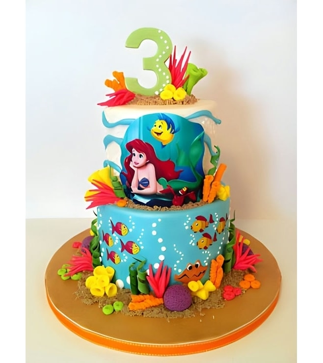 Dreaming Ariel Tiered Cake