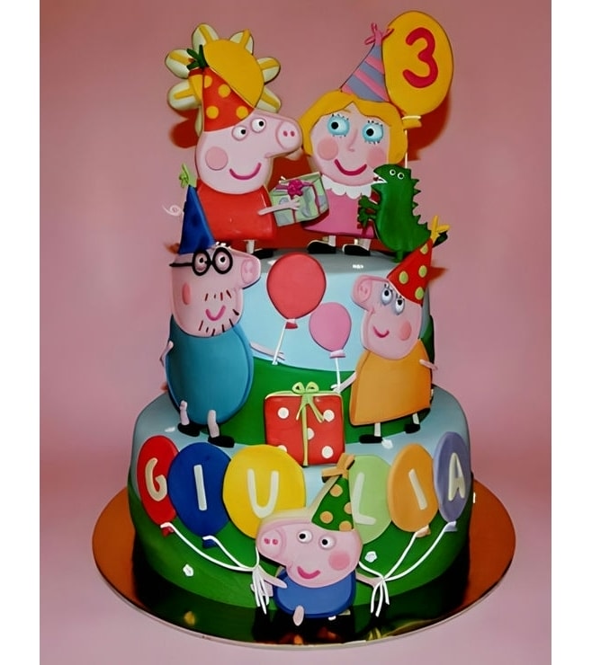 Peppa and Friends Birthday Cake 1