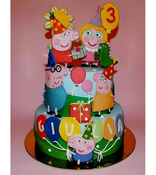 Peppa and Friends Birthday Cake 1, Peppa Pig Cakes