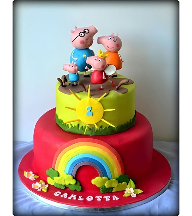 The Piggles Family Theme Cake 2, Peppa Pig Cakes