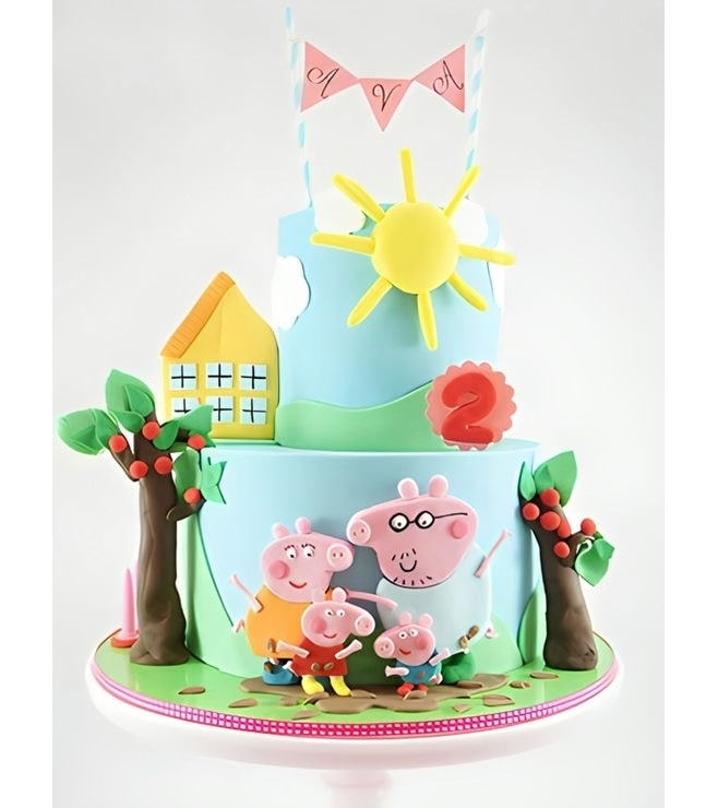 The Piggles Family Theme Cake 3, Peppa Pig Cakes