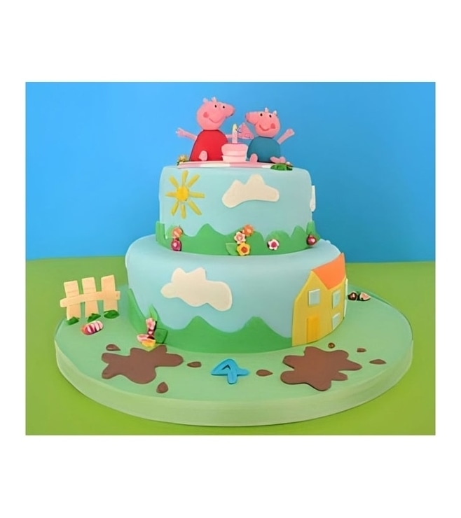 Peppa Pig Picnic Theme cake 3