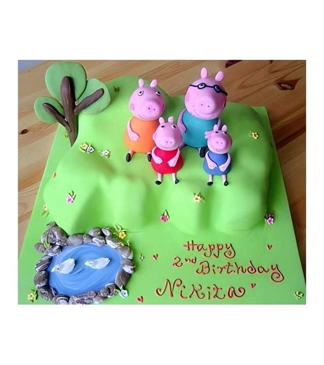The Piggles Family Theme Cake 1