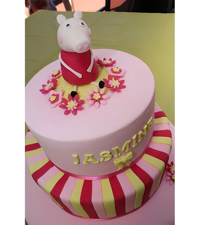 Peppa Pig In Pink Theme Cake 1, Peppa Pig Cakes