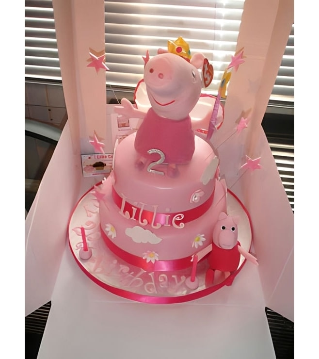 Peppa Pig In Pink Theme Cake 2