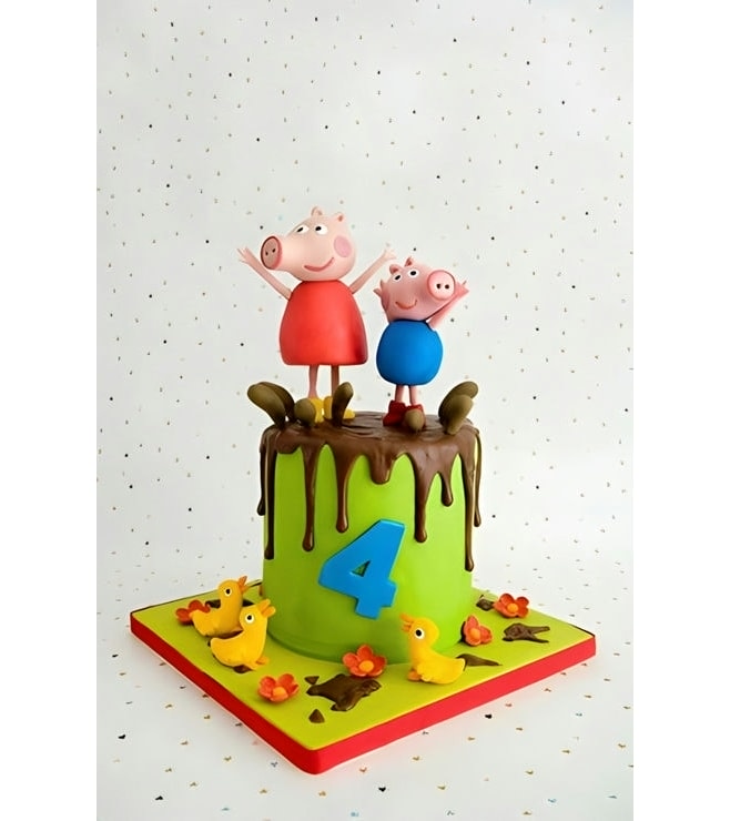 Peppa and George Pig Theme Cake 3, Boy