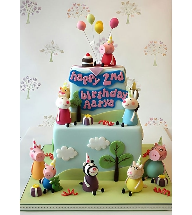 Peppa and Friends Birthday Cake 4, Peppa Pig Cakes