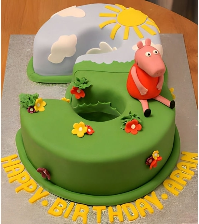 Peppa Pig Number Birthday Cake 2