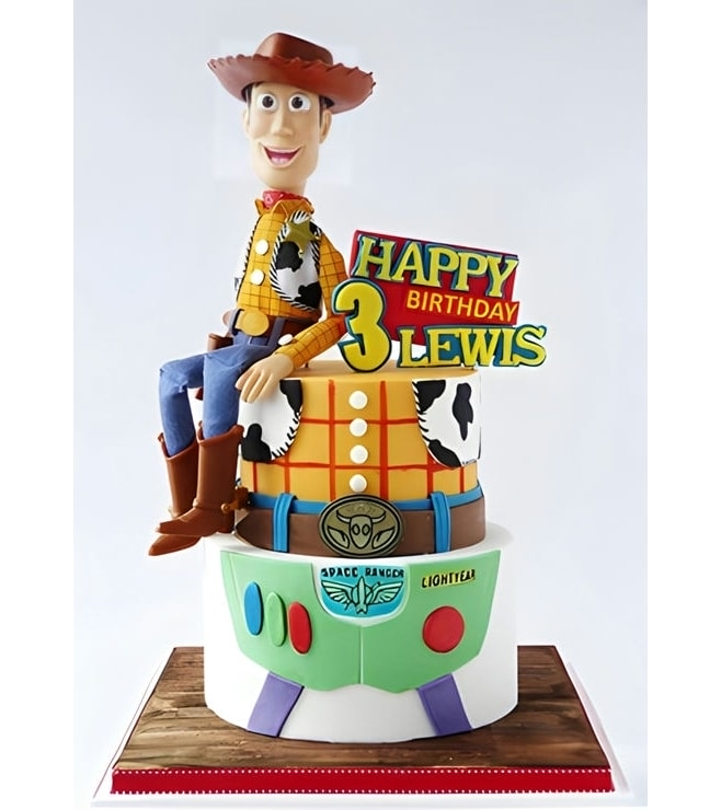 Woody Figurine Tiered Cake, Toy Story Cakes