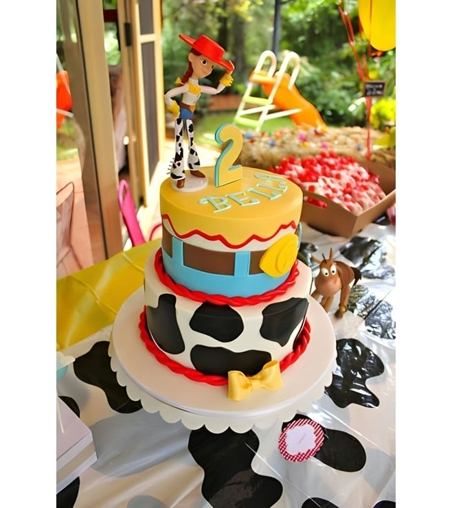 Hat Tipping Jessie Tiered Cake, Toy Story Cakes