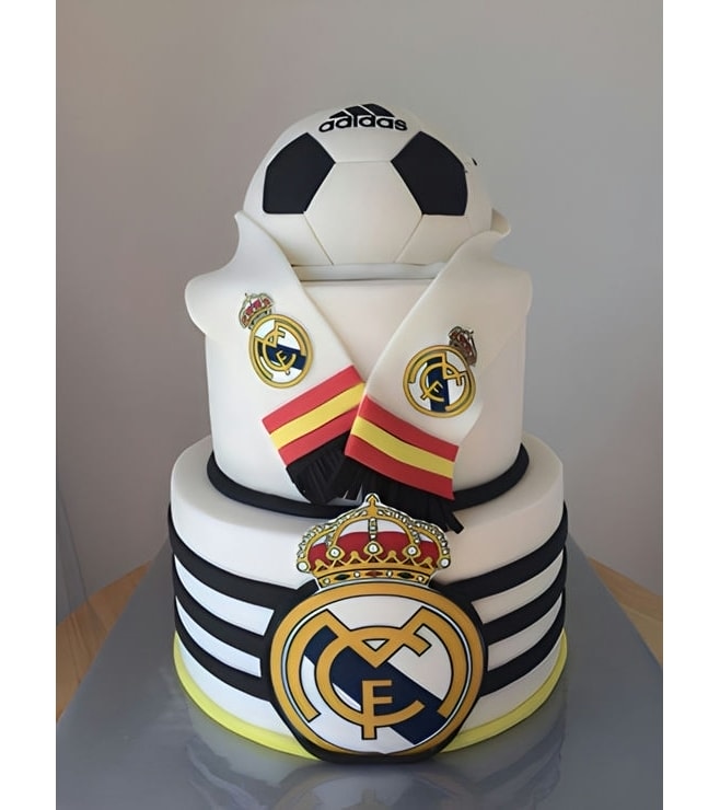 Real Madrid Football Tiered Cake, Sports