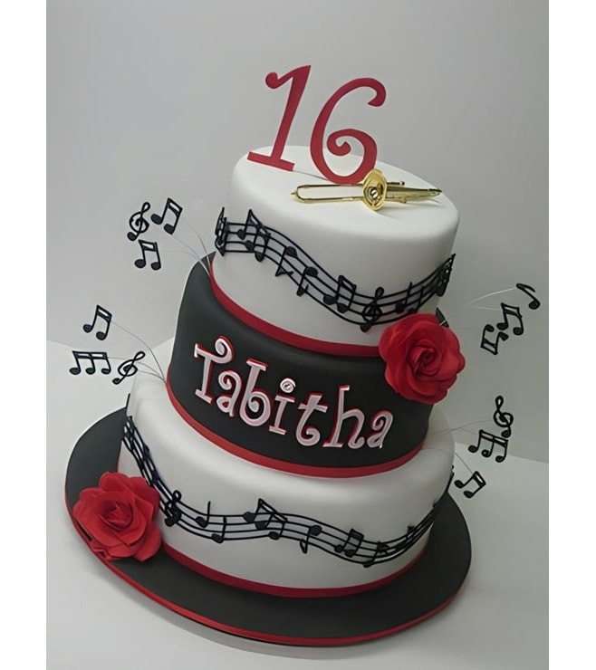 Musical Notes Tiered Cake 1, Instrument Cakes