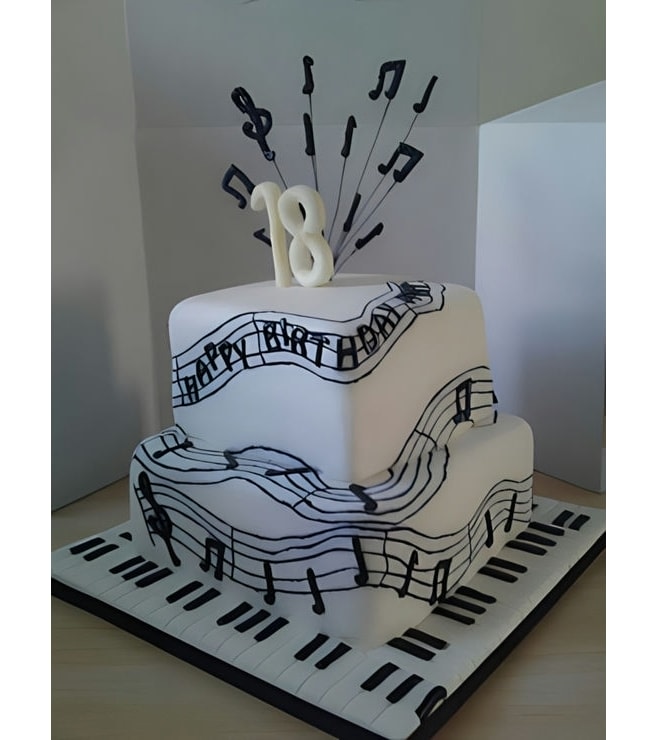 Musical Notes Tiered Cake 2, Instrument Cakes