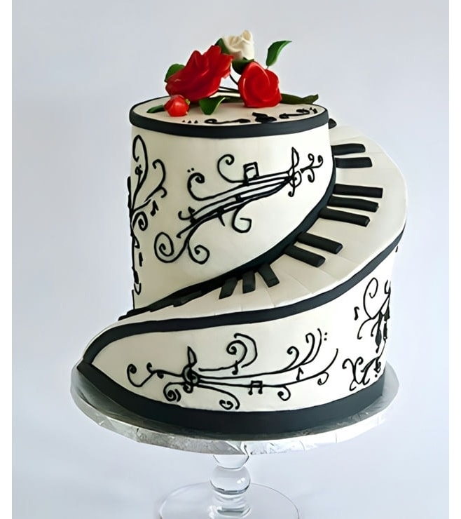 Piano Keys Cake, Instrument Cakes