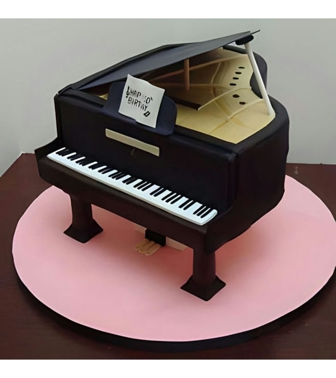 Black Grand Piano Cake, Instrument Cakes