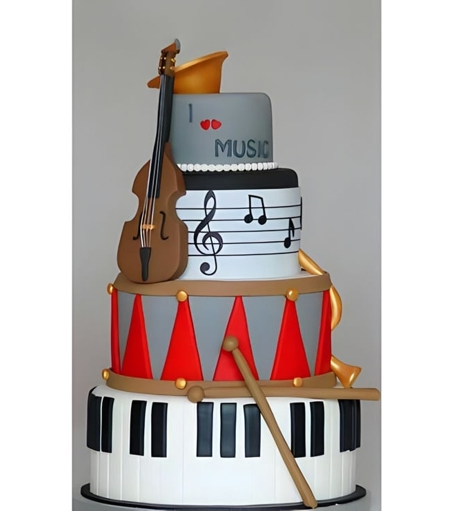 Music Themed Cake, Instrument Cakes