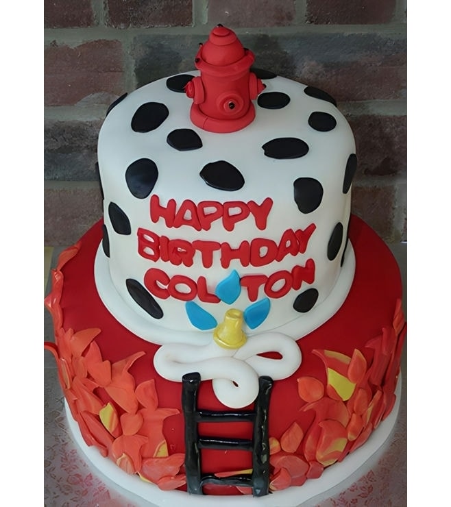 Up The Ladder Fireman Cake, FireEngine Truck Cakes