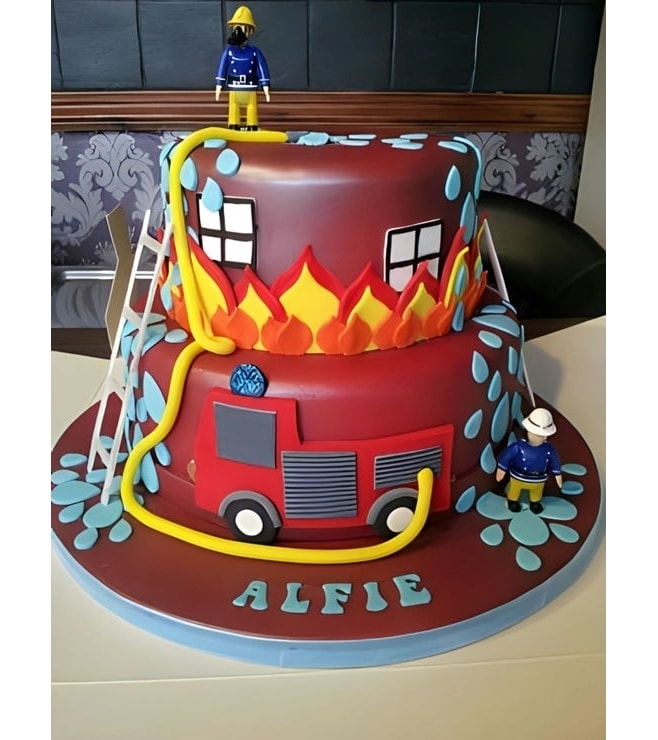 Fireman Sam To The Rescue cake