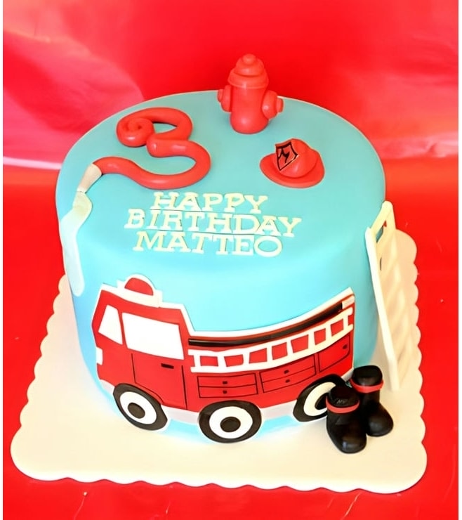 Little Hero FireEngine Cake 2