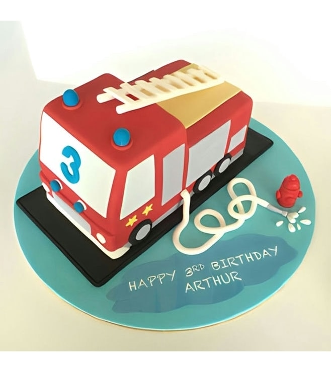 Little Hero FireEngine Cake 3