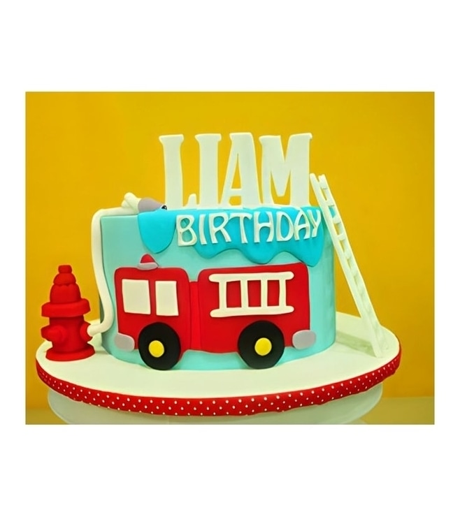 Little Hero FireEngine Cake 4