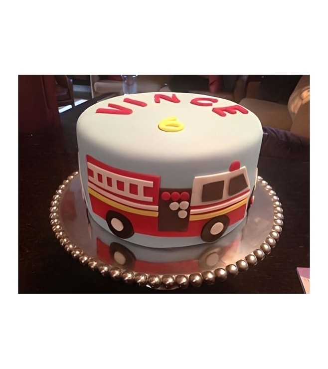 2D Fireengine Cake