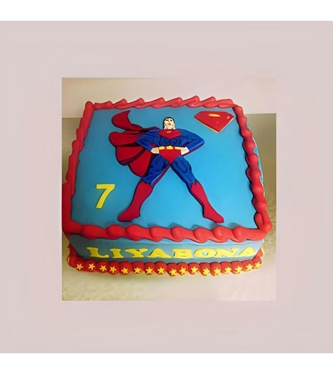 Superman Sheet Cake