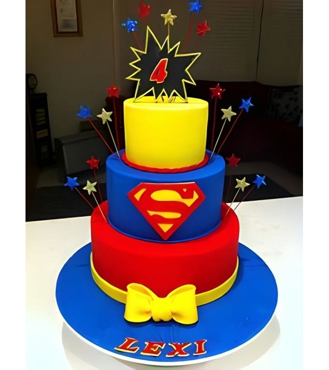 Superman Tiered Cake 2