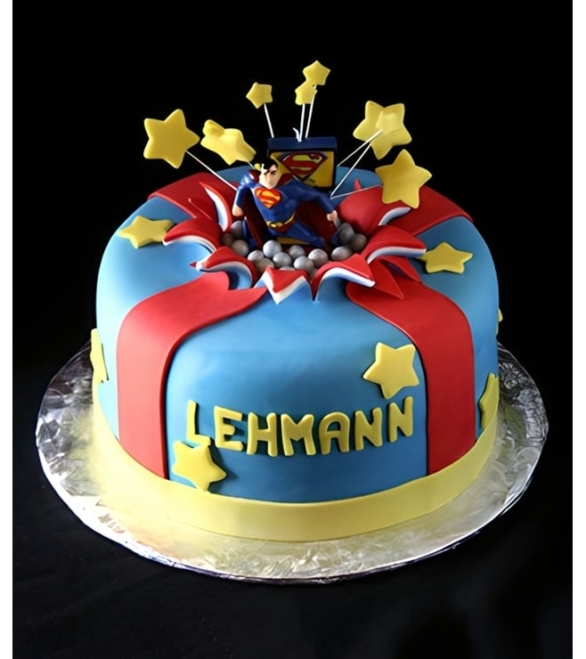 Through The Wall Superman 3d Figurine Cake