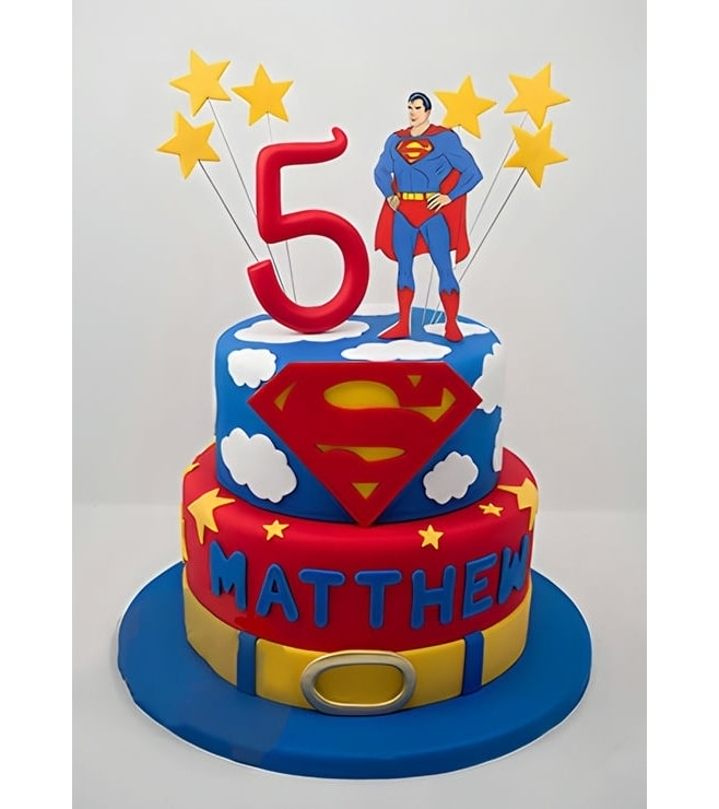 Superman Cutout Cake