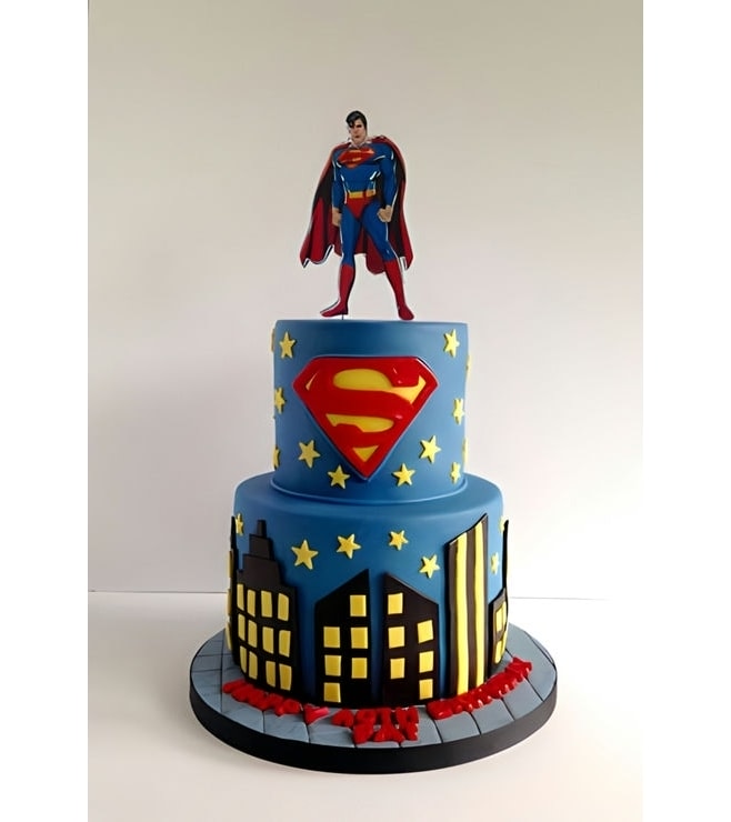 red Blue Justice Tiered Cake