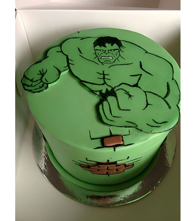 Hulk Wall Smash Cake 2, Superhero Cakes