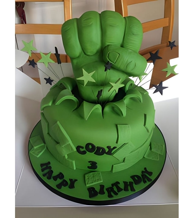 Hulk Fist Birthday Cake